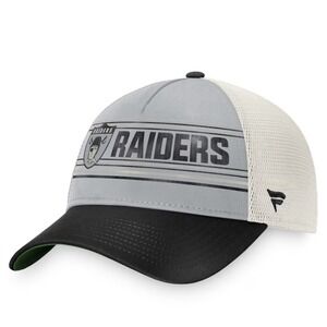 Las‎ Vegas Raiders Trucker Hat Fanatics Snapback OSFA Retro Gray Black NWT